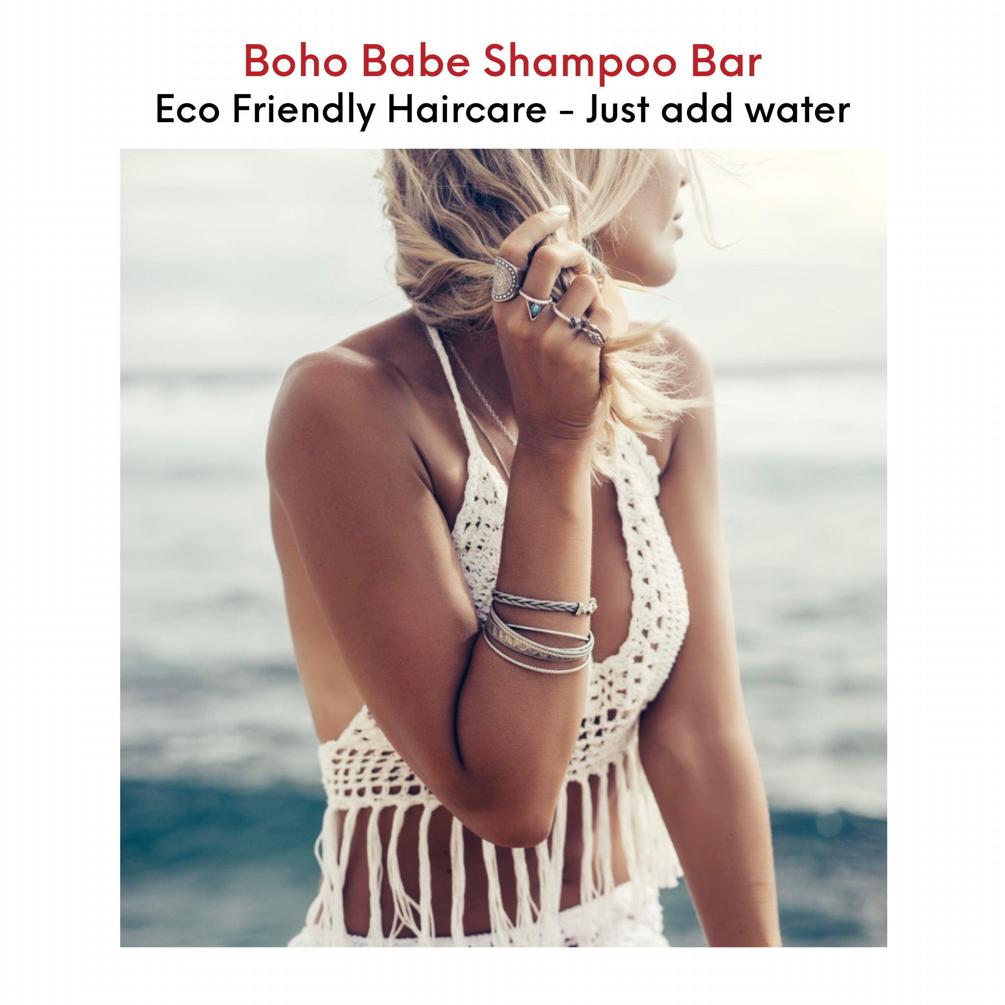 Bohemian woman with blonde hair embraces a natural and organic lifestyle.