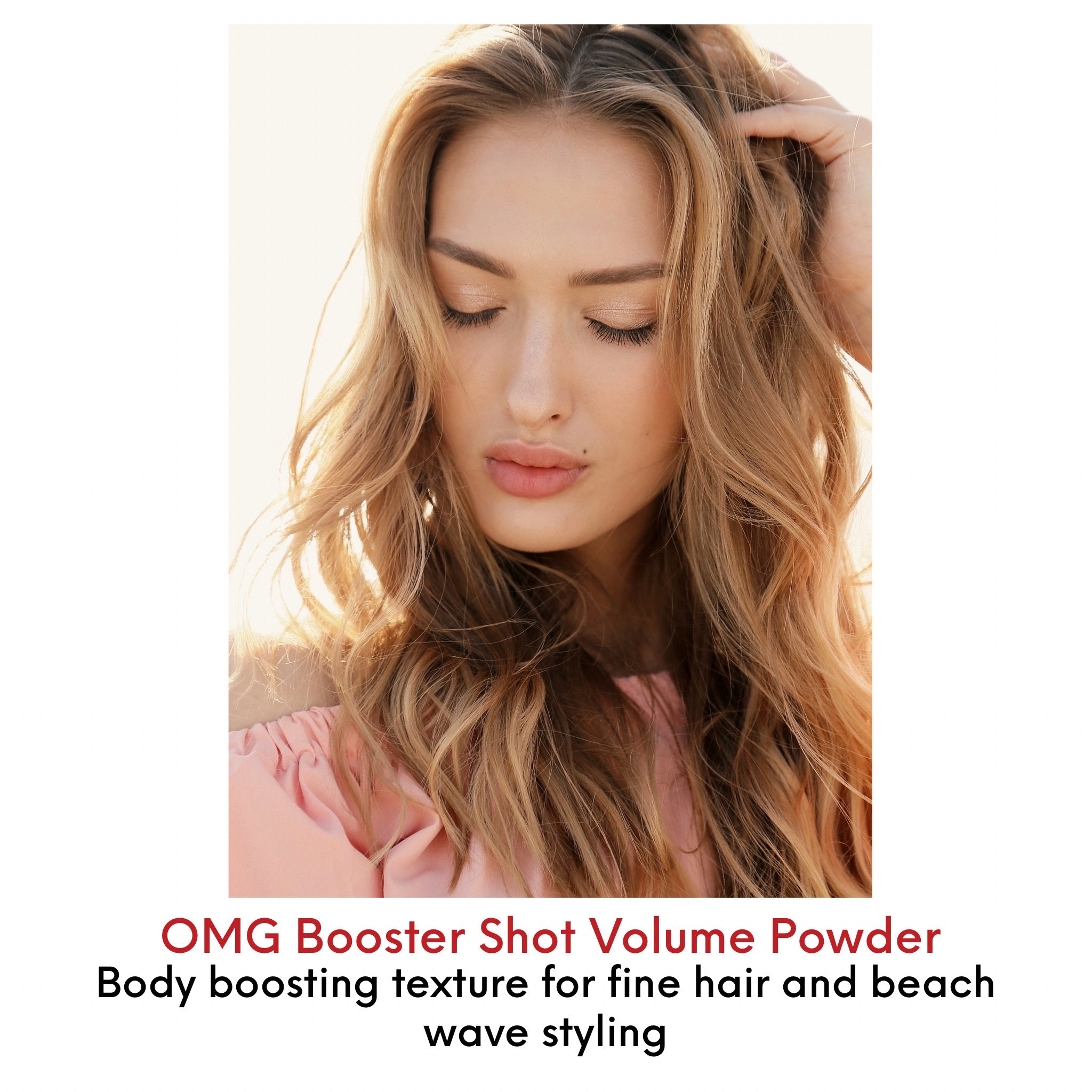 Beautiful woman with chic, sophisticated beachy waves hairstyle.