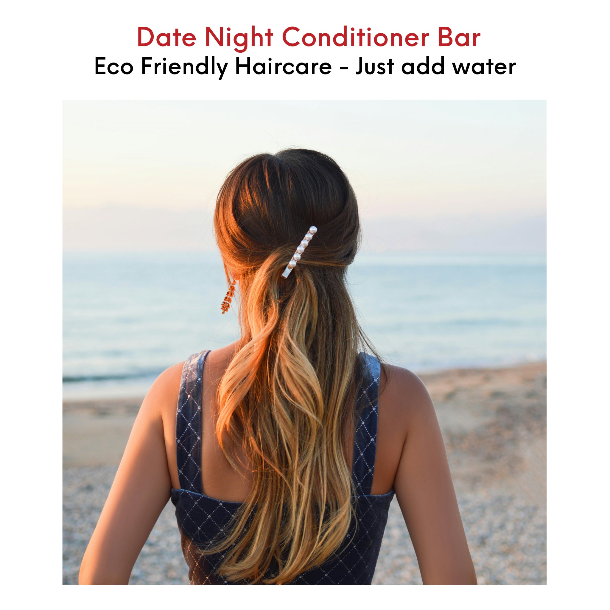Woman with simple, elegant hairstyle ready for date night.