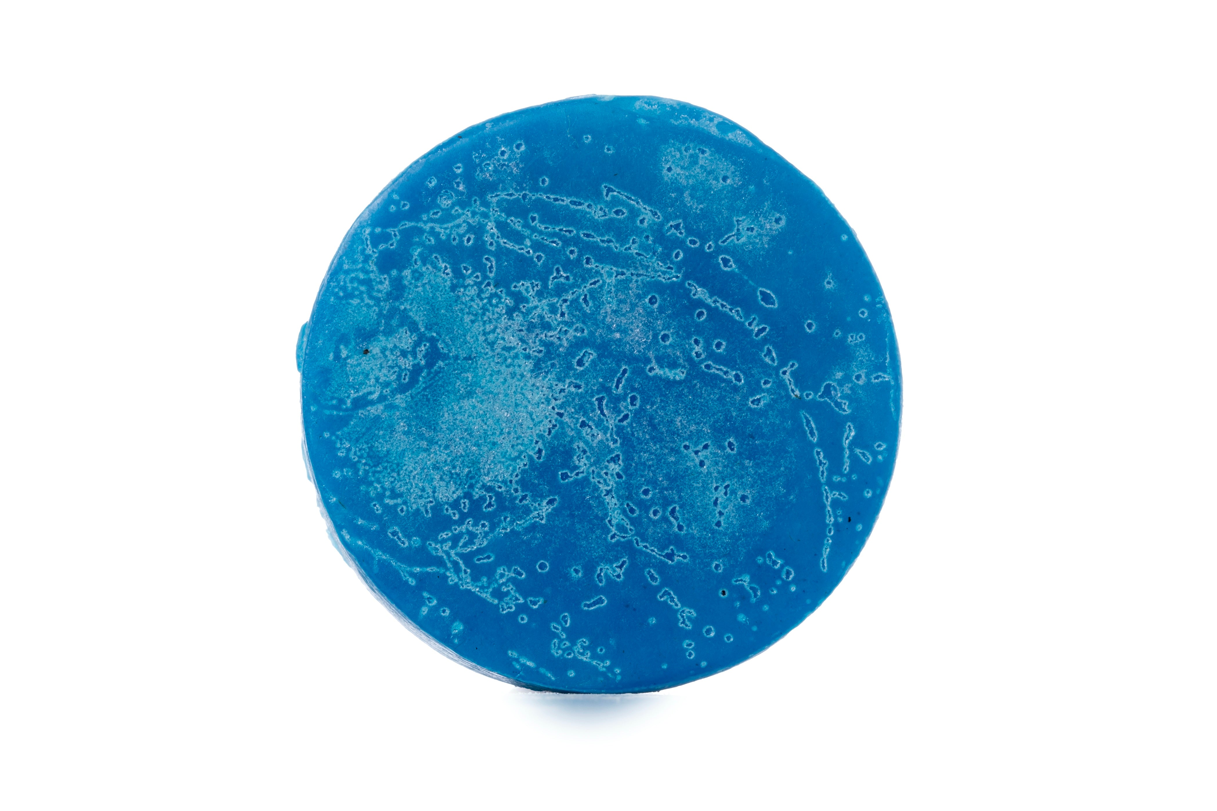 OMG Blue Lagoon Conditioner Bar. Cool Blue hair conditioner bar has a unisex fragrance blend of warm woods and fresh herbs.  Ultra condensed solid conditioner bar weights 1.4oz, gives approx. 45 applications.  Paraben and phthalate free, vegan and made with certified clean ingredients.